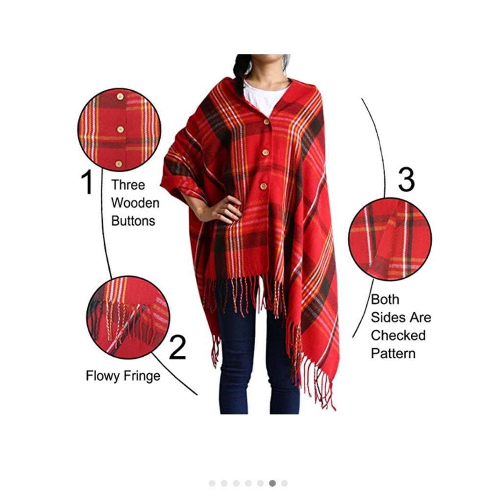 ❤️Blowout Sale❤️LAST 1 Poncho Blanket Scarf - Picture 5 of 6